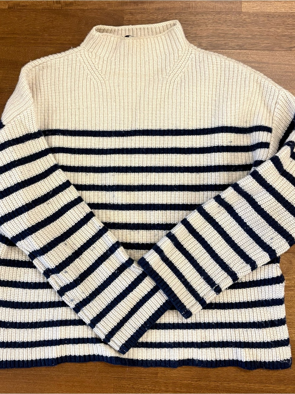 RAILS Striped Cream and Navy Knit Sweater
